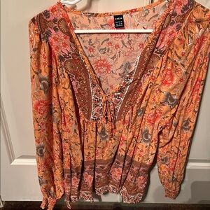 NEW SHEIN Floral Boho Blouse
